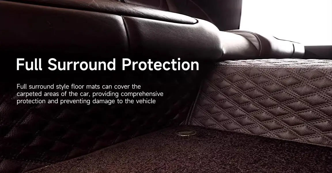 Custom Car Floor Mats Diamond Pattern5*7CM Full Coverage Dual Layer Coil - LMY -