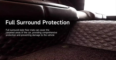 Custom Car Floor Mats Diamond Pattern5*7CM Full Coverage Dual Layer Coil - LMY -