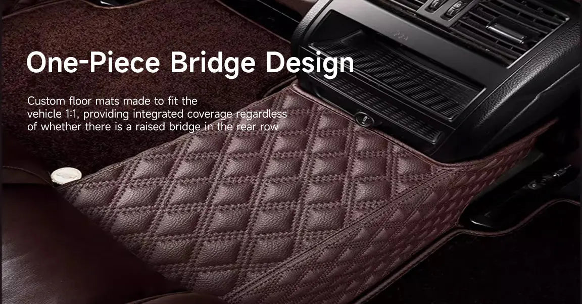 Custom Car Floor Mats Diamond Pattern5*7CM Full Coverage Dual Layer Coil - LMY -