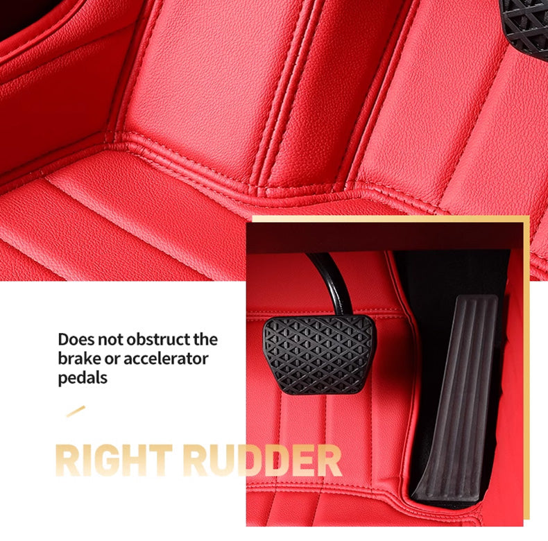 Custom Car Floor Mats Horizontal Stripe Full Coverage - LMY -