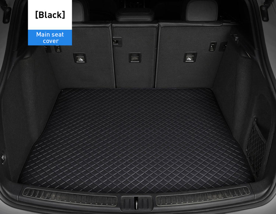 Custom Car Boot Liner Protector Diamond Pattern3*3CM Full Coverage - LMY -  7-Seats-Black