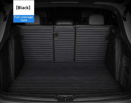 Custom Car Boot Liner Protector Horizontal Stripe Full Coverage - LMY -  7-Seats-Black-Full-Cover