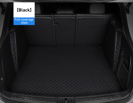 Custom Car Boot Liner Protector Diamond Pattern3*3CM Full Coverage - LMY -  7-Seats-Black-Full-Cover