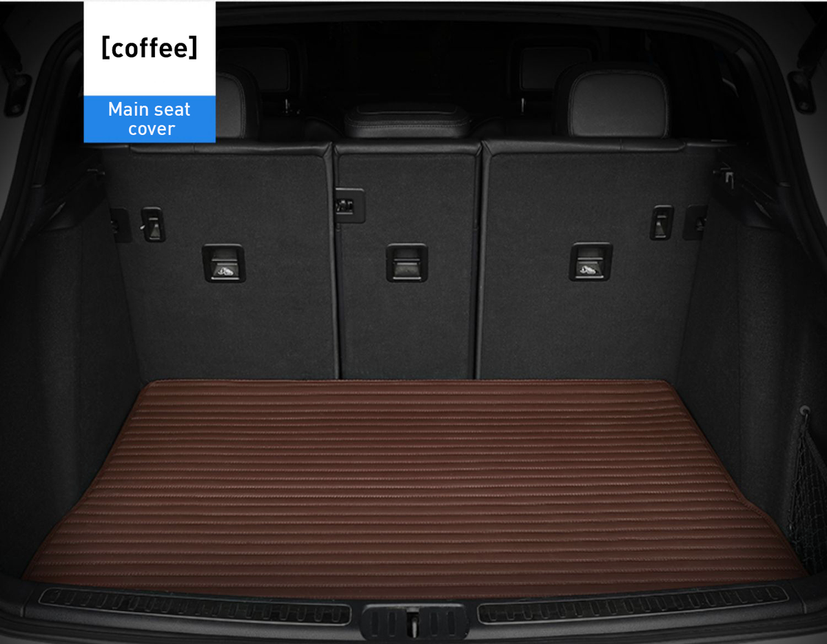 Custom Car Boot Liner Protector Horizontal Stripe Full Coverage - LMY AUTO 7-Seats-Coffee