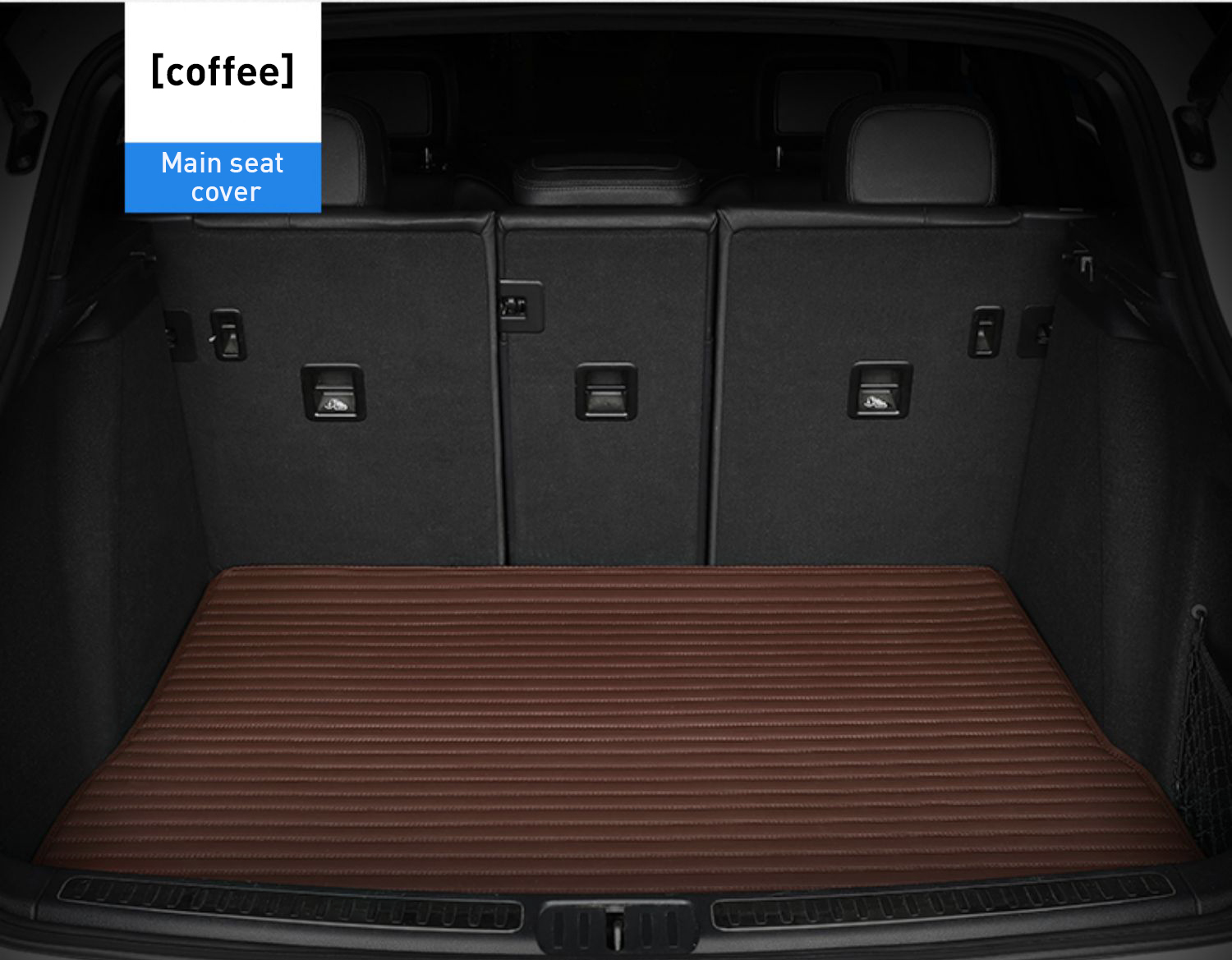Custom Car Boot Liner Protector Horizontal Stripe Full Coverage - LMY AUTO 7-Seats-Coffee