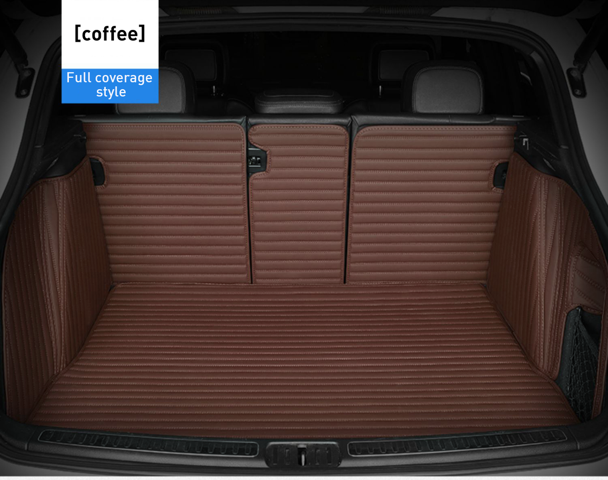 Custom Car Boot Liner Protector Horizontal Stripe Full Coverage - LMY AUTO 7-Seats-Coffee-Full-Cover