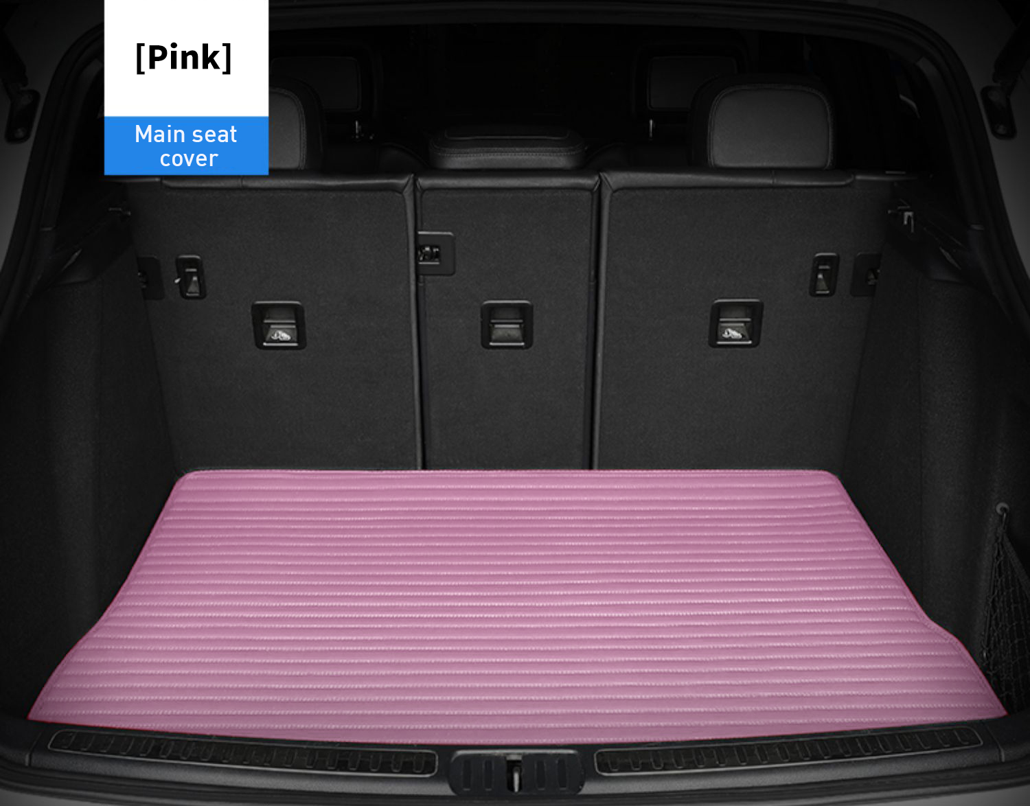 Custom Car Boot Liner Protector Horizontal Stripe Full Coverage - LMY AUTO 7-Seats-Pink