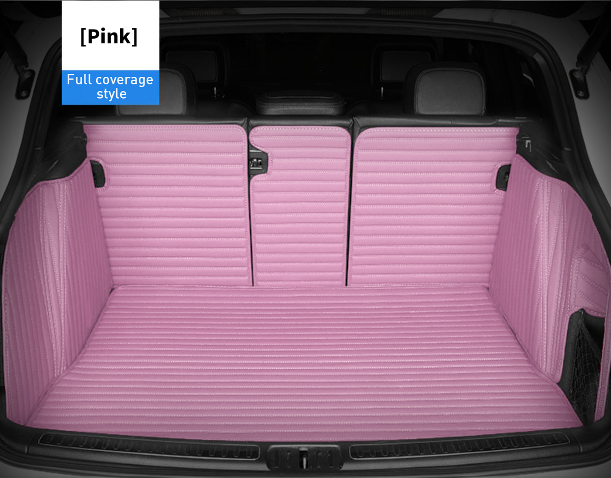 Custom Car Boot Liner Protector Horizontal Stripe Full Coverage - LMY -  7-Seats-Pink-Full-Cover