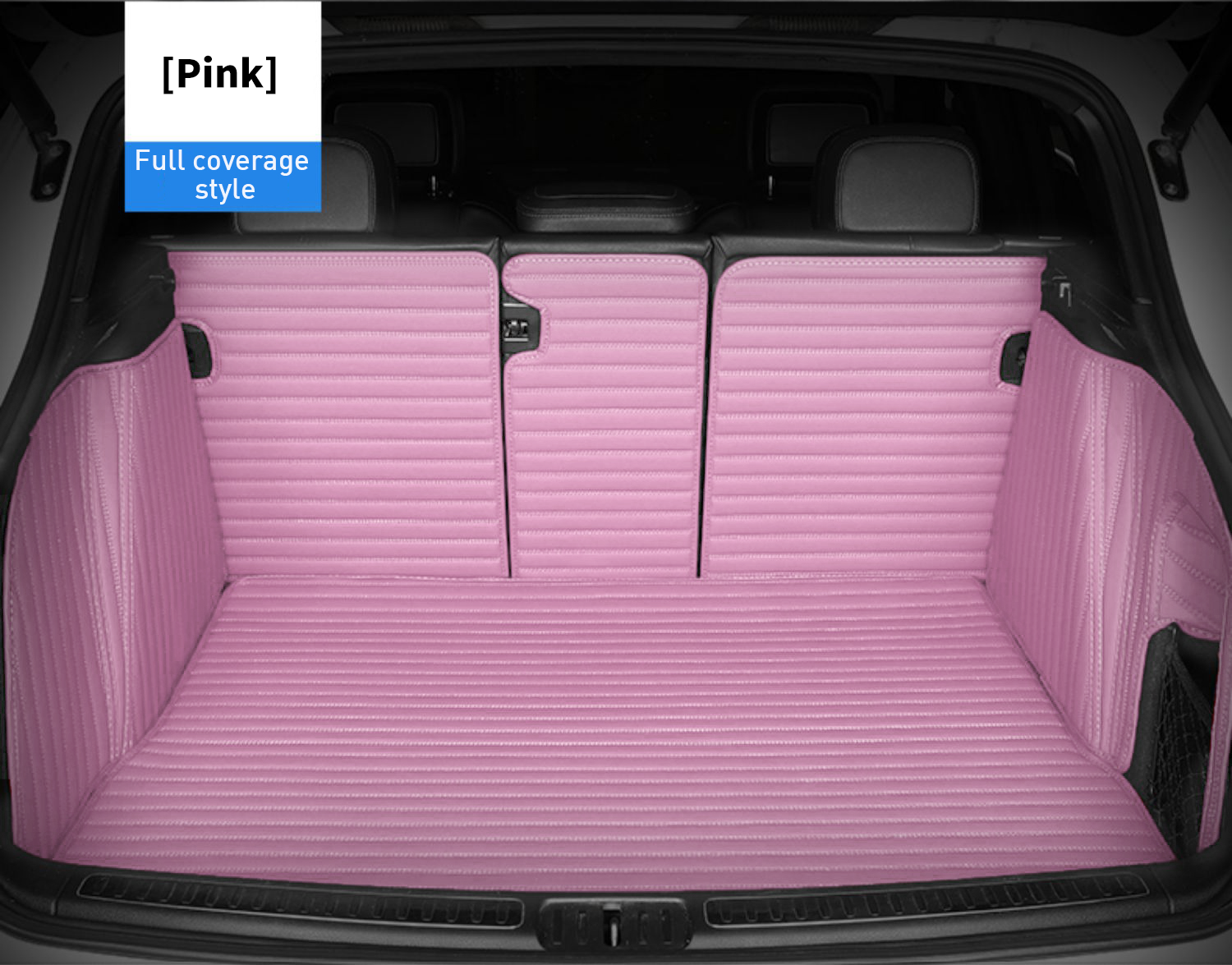 Custom Car Boot Liner Protector Horizontal Stripe Full Coverage - LMY AUTO 7-Seats-Pink-Full-Cover