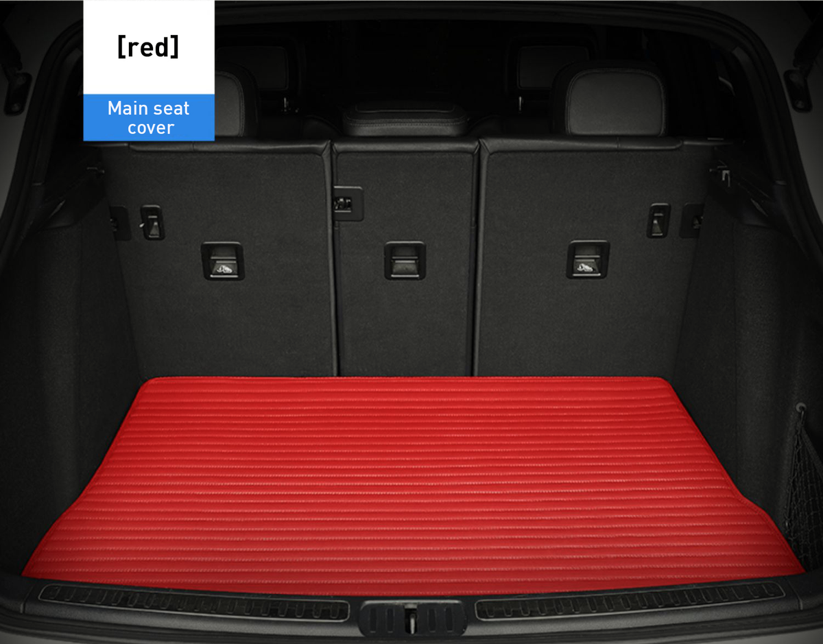 Custom Car Boot Liner Protector Horizontal Stripe Full Coverage - LMY AUTO 7-Seats-Red