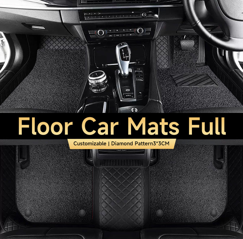 Custom Car Floor Mats Diamond Pattern3*3CM Full Coverage Dual Layer Galaxy - LMY -  