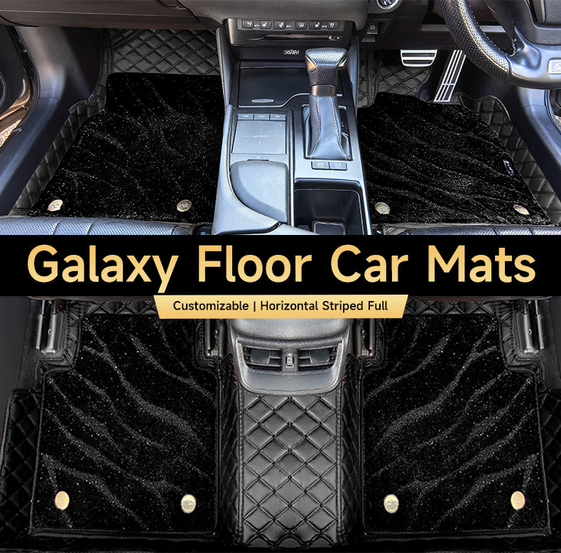 Custom Car Floor Mats Diamond Pattern5*7CM Full Coverage Dual Layer Galaxy - LMY -  