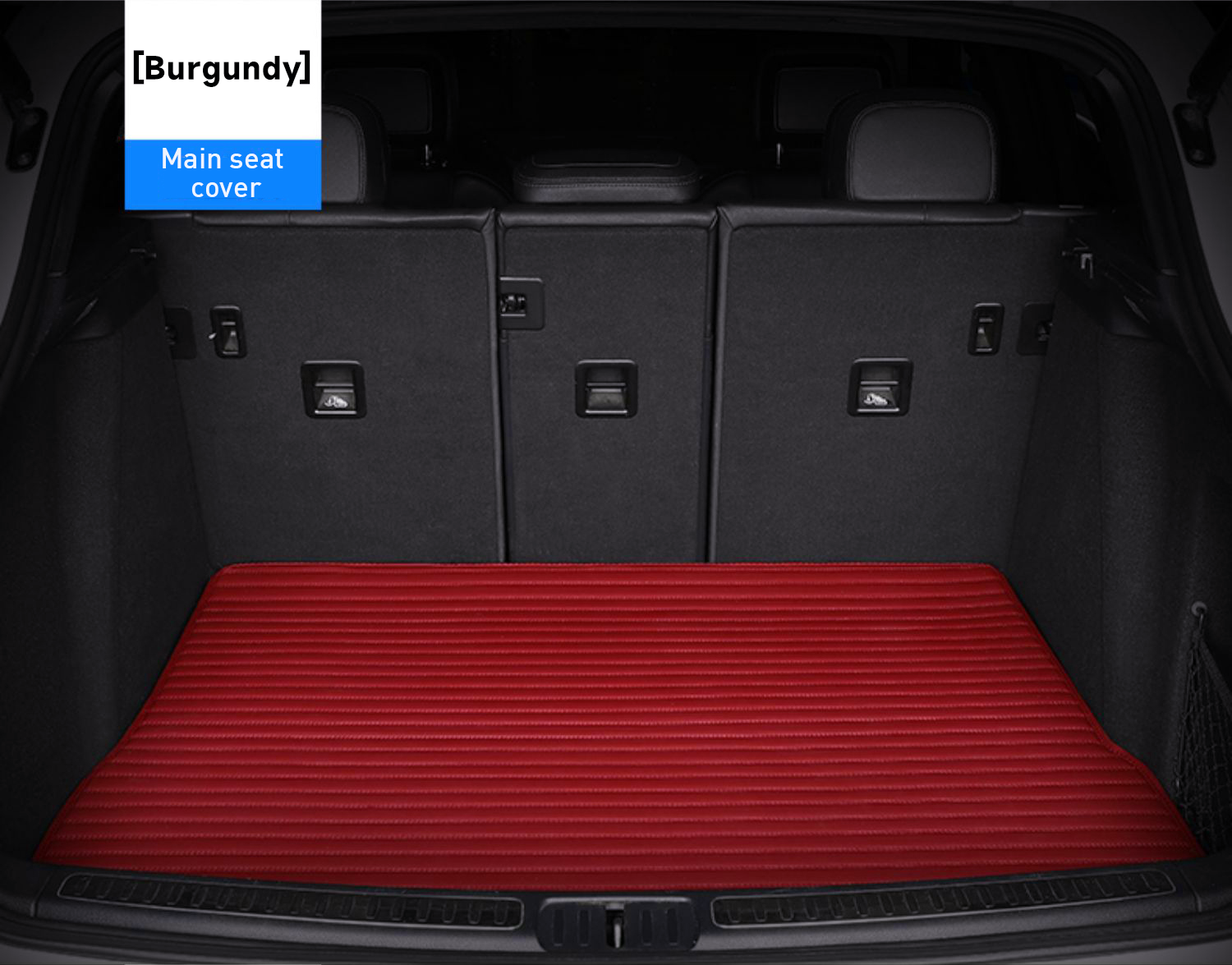 Custom Car Boot Liner Protector Horizontal Stripe Full Coverage - LMY AUTO 7-Seats-Burgundy