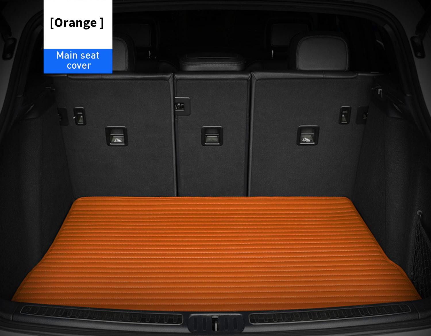 Custom Car Boot Liner Protector Horizontal Stripe Full Coverage - LMY AUTO 7-Seats-Orange