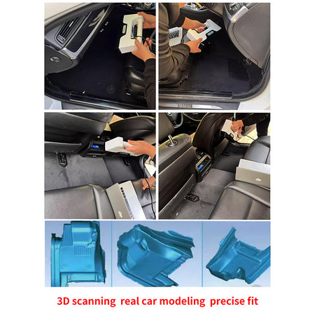 Custom Car Floor Mats Horizontal Stripe Full Coverage Dual Layer Galaxy - LMY -  