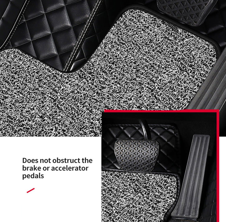 Custom Car Floor Mats Diamond Pattern3*3CM Full Coverage Dual Layer Coil - LMY -  