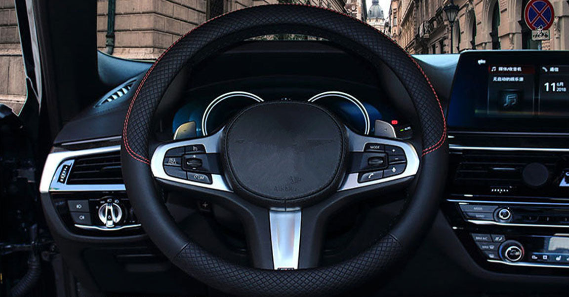 Leather Steering Wheel Cover LMY