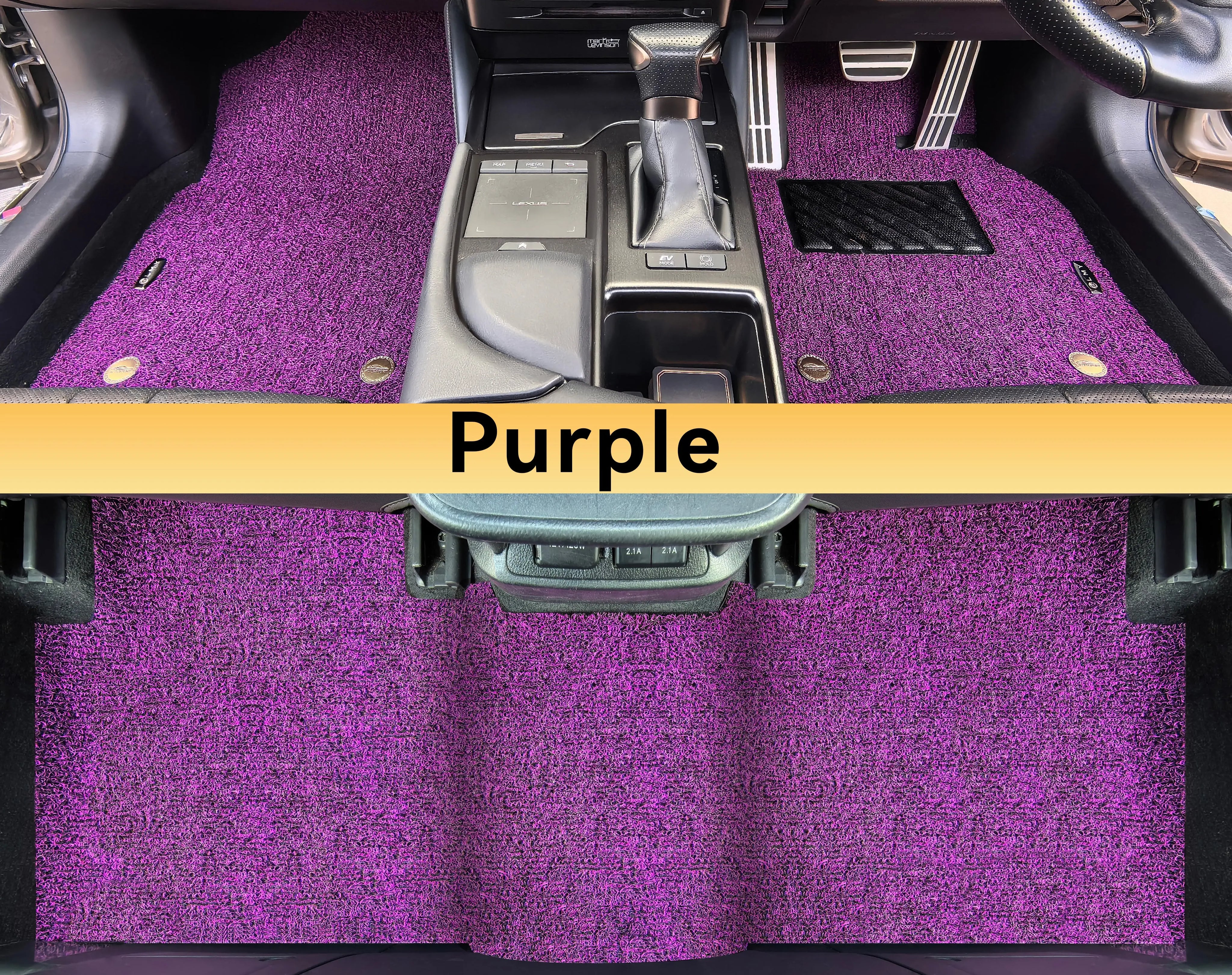 Custom Car Floor Mats Single Coil - LMY -  7-Seats-Purple
