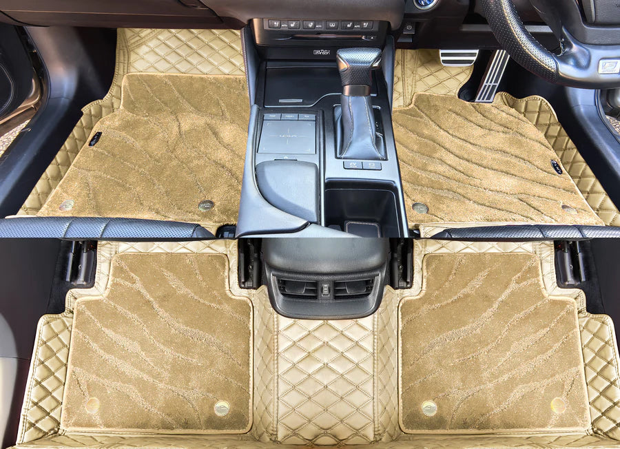 Custom Car Floor Mats Diamond Pattern 5x7CM Full Coverage Dual Layer Galaxy