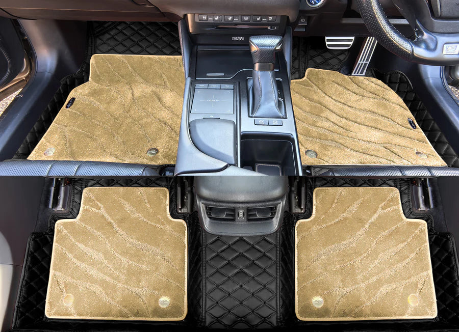 Custom Car Floor Mats Diamond Pattern 5x7CM Full Coverage Dual Layer Galaxy