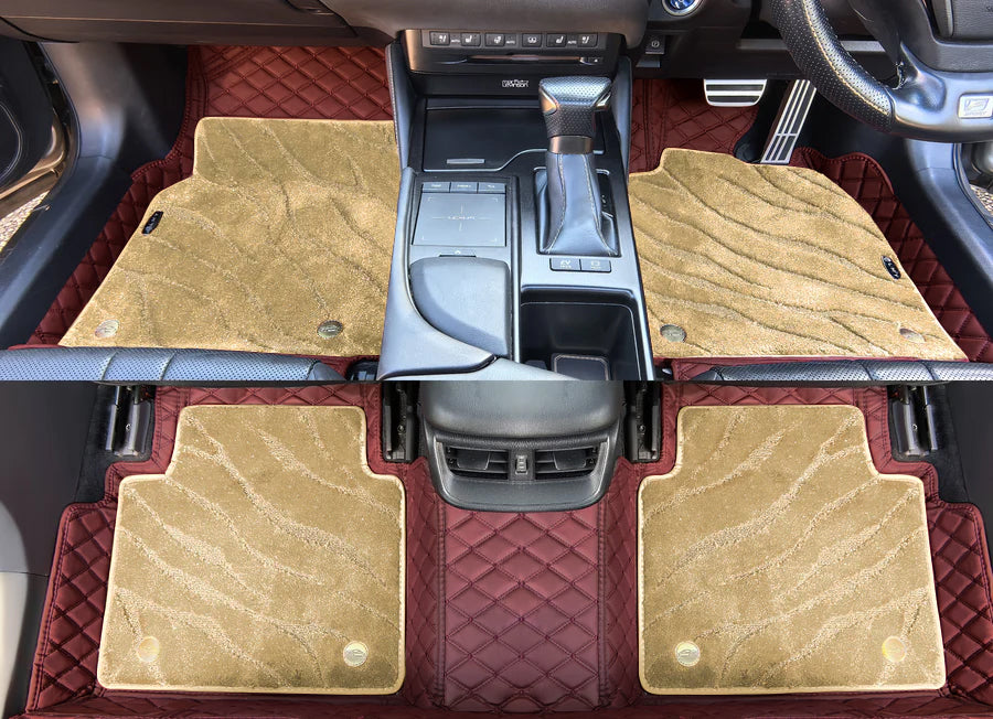 Custom Car Floor Mats Diamond Pattern 5x7CM Full Coverage Dual Layer Galaxy