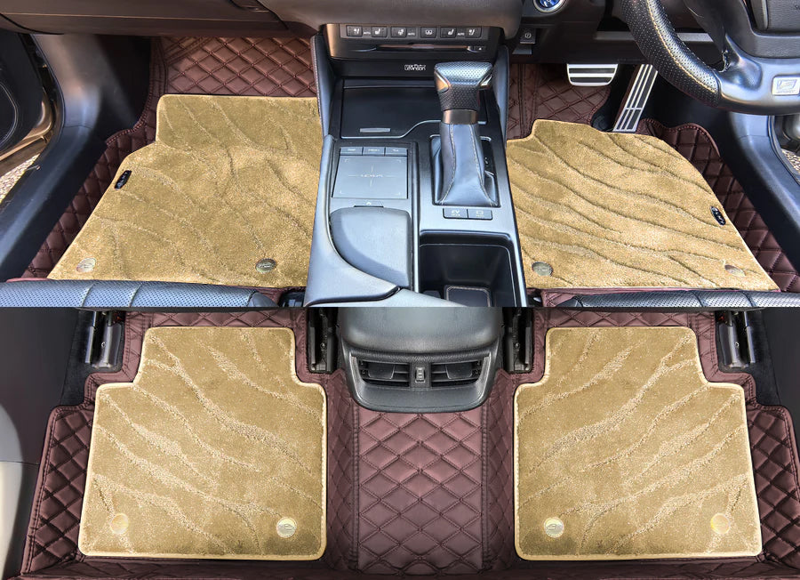 Custom Car Floor Mats Diamond Pattern 5x7CM Full Coverage Dual Layer Galaxy