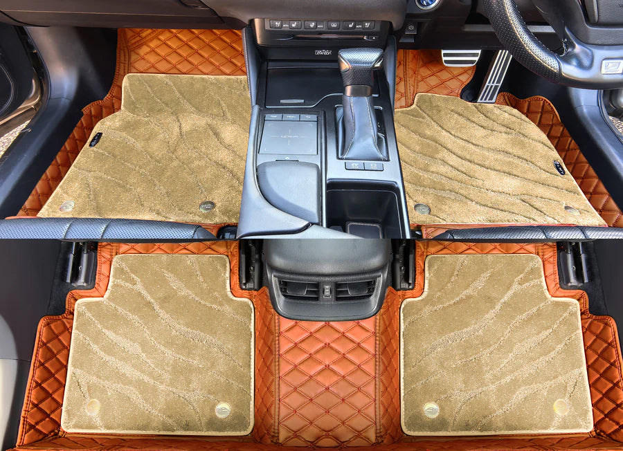 Custom Car Floor Mats Diamond Pattern 5x7CM Full Coverage Dual Layer Galaxy