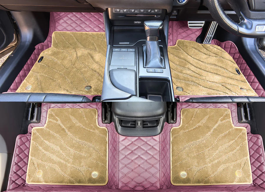 Custom Car Floor Mats Diamond Pattern 5x7CM Full Coverage Dual Layer Galaxy