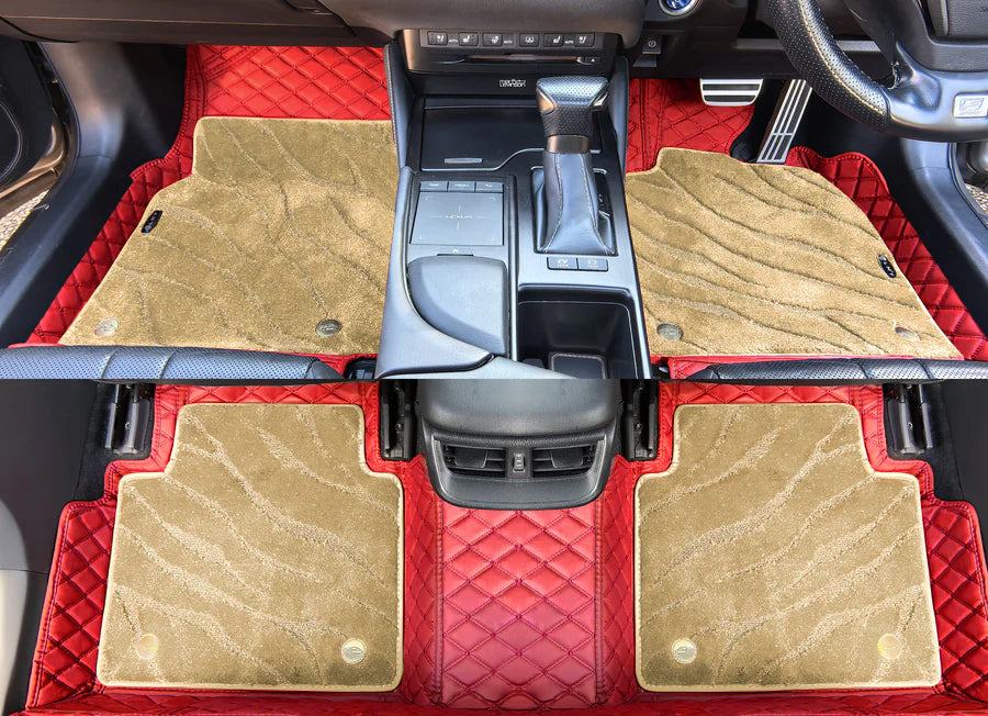 Custom Car Floor Mats Diamond Pattern 5x7CM Full Coverage Dual Layer Galaxy