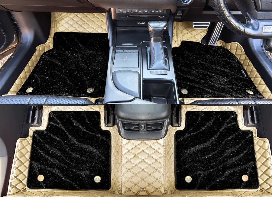Custom Car Floor Mats Diamond Pattern 5x7CM Full Coverage Dual Layer Galaxy