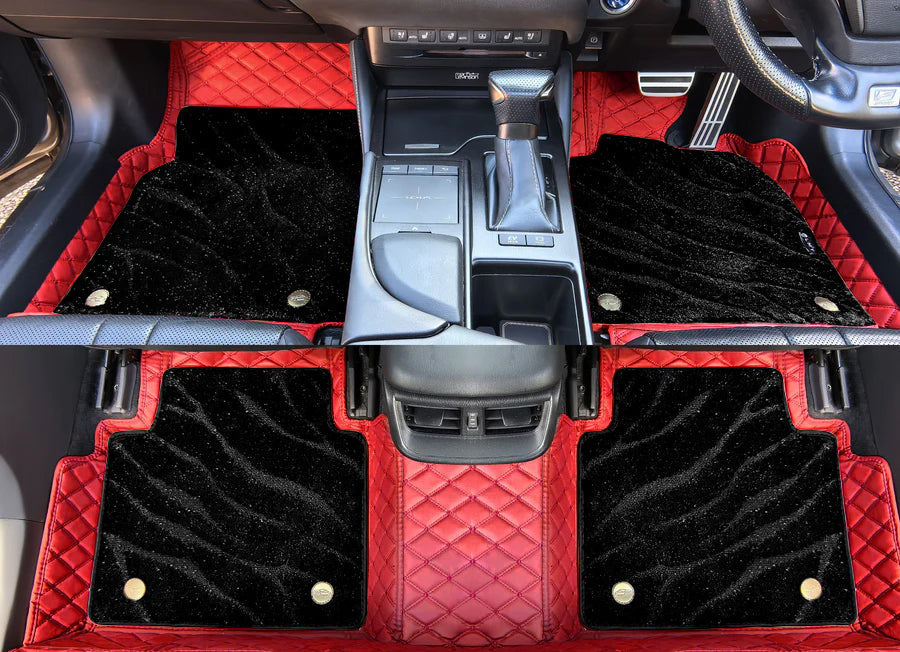 Custom Car Floor Mats Diamond Pattern 5x7CM Full Coverage Dual Layer Galaxy