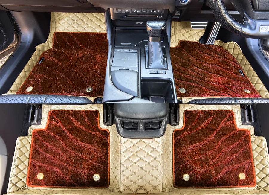 Custom Car Floor Mats Diamond Pattern 5x7CM Full Coverage Dual Layer Galaxy