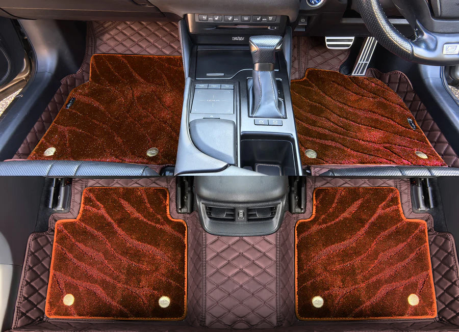 Custom Car Floor Mats Diamond Pattern 5x7CM Full Coverage Dual Layer Galaxy