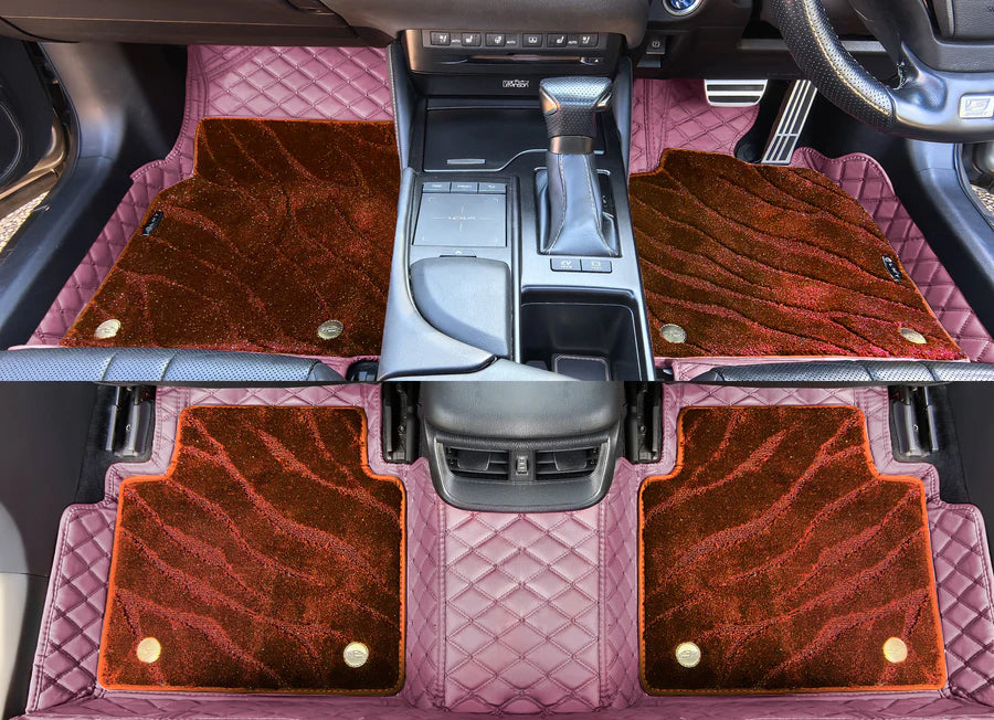 Custom Car Floor Mats Diamond Pattern 5x7CM Full Coverage Dual Layer Galaxy