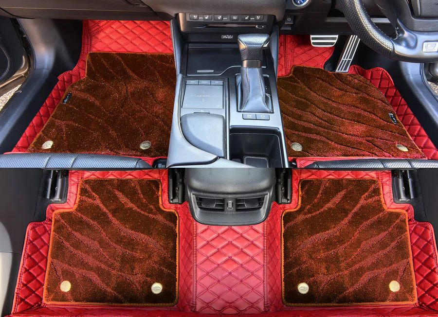 Custom Car Floor Mats Diamond Pattern 5x7CM Full Coverage Dual Layer Galaxy