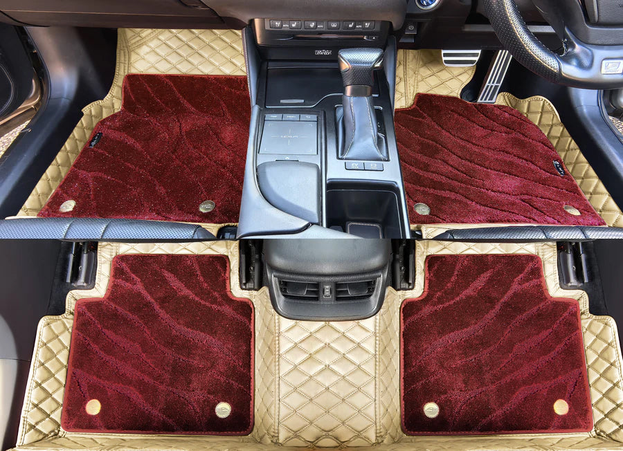 Custom Car Floor Mats Diamond Pattern 5x7CM Full Coverage Dual Layer Galaxy