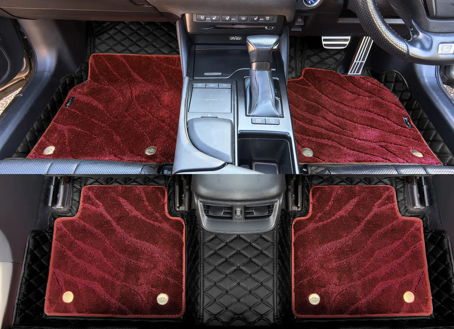 Custom Car Floor Mats Diamond Pattern 5x7CM Full Coverage Dual Layer Galaxy