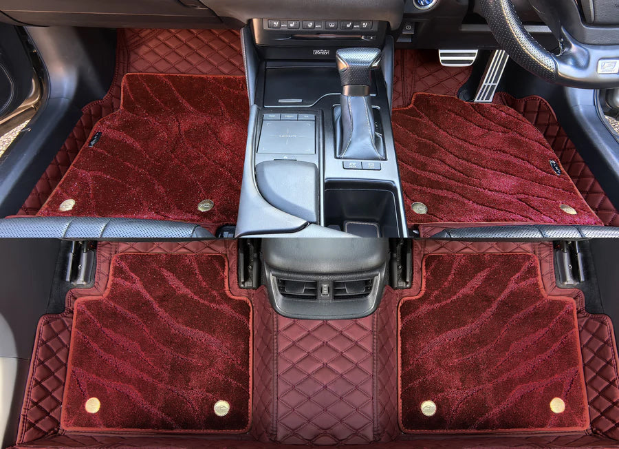 Custom Car Floor Mats Diamond Pattern 5x7CM Full Coverage Dual Layer Galaxy