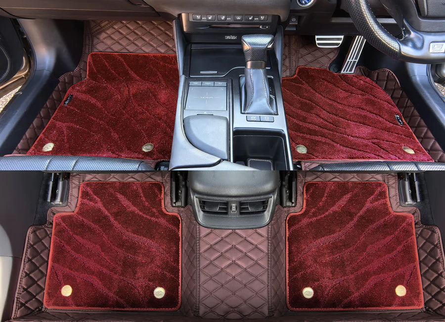 Custom Car Floor Mats Diamond Pattern 5x7CM Full Coverage Dual Layer Galaxy