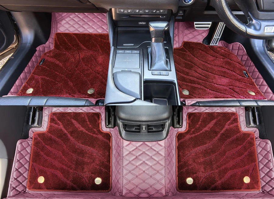 Custom Car Floor Mats Diamond Pattern 5x7CM Full Coverage Dual Layer Galaxy