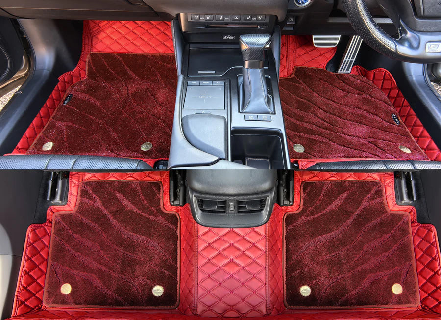 Custom Car Floor Mats Diamond Pattern 5x7CM Full Coverage Dual Layer Galaxy