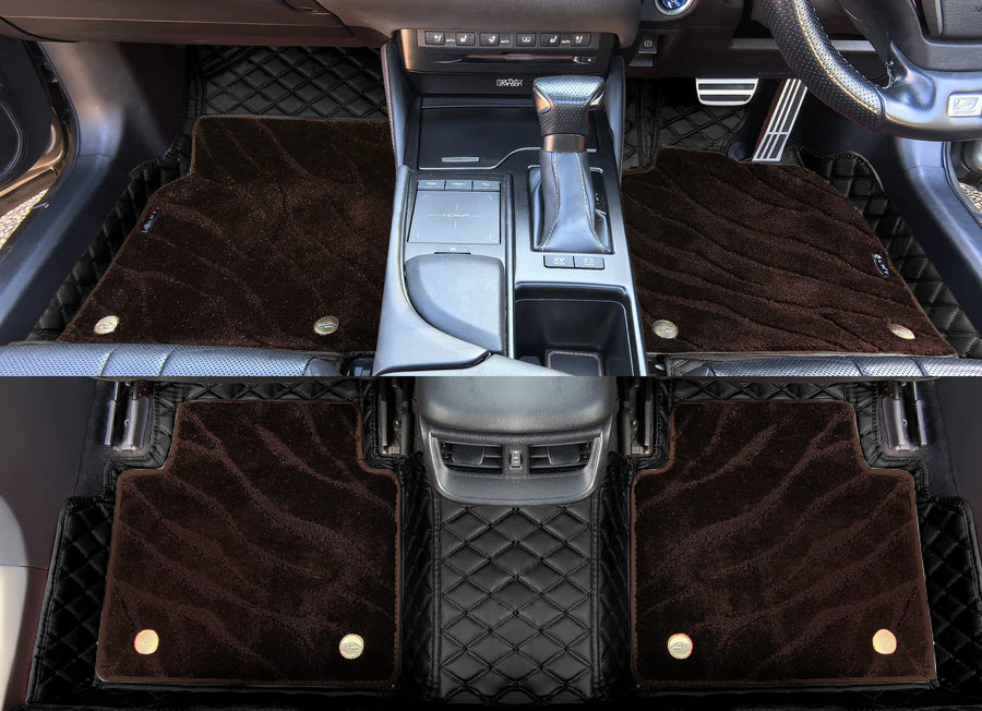 Custom Car Floor Mats Diamond Pattern 5x7CM Full Coverage Dual Layer Galaxy