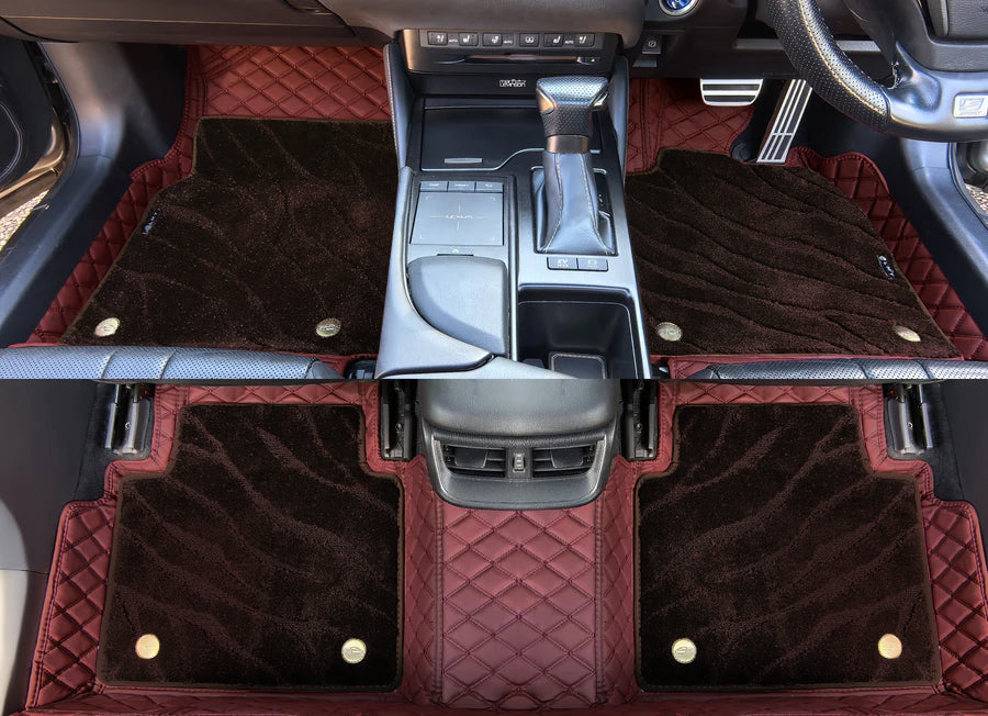 Custom Car Floor Mats Diamond Pattern 5x7CM Full Coverage Dual Layer Galaxy