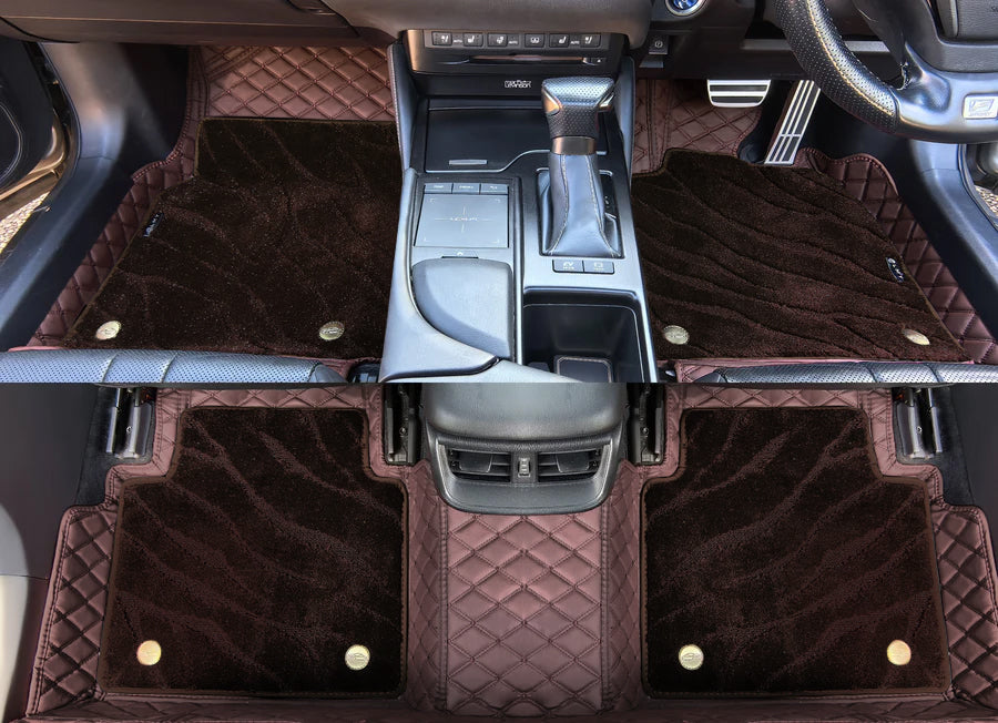 Custom Car Floor Mats Diamond Pattern 5x7CM Full Coverage Dual Layer Galaxy