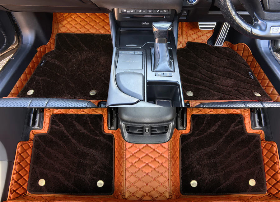 Custom Car Floor Mats Diamond Pattern 5x7CM Full Coverage Dual Layer Galaxy