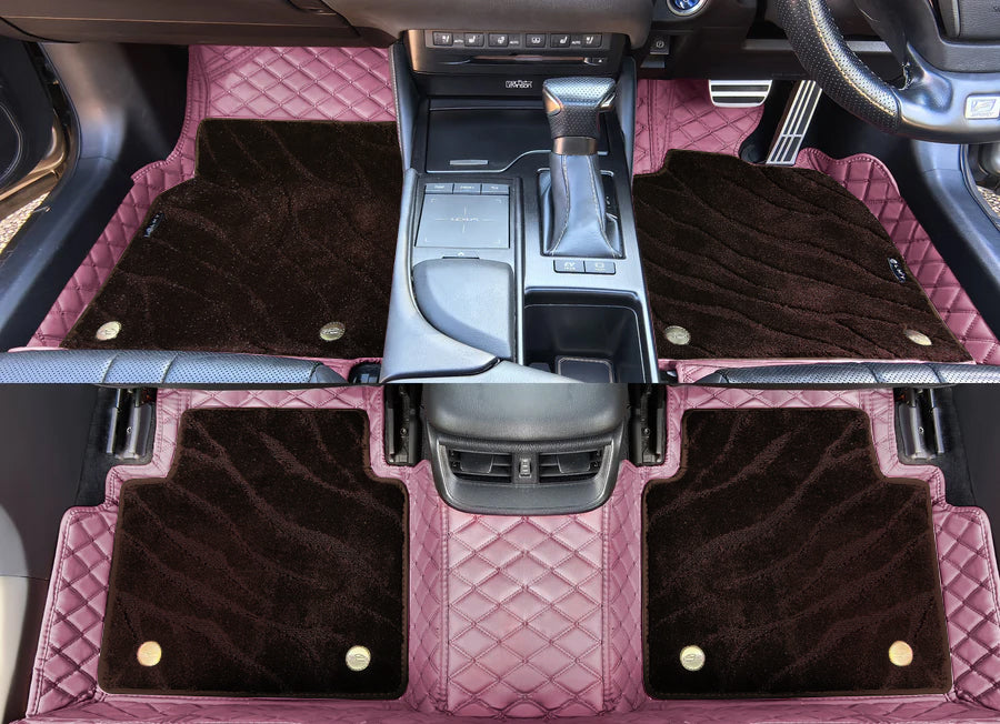 Custom Car Floor Mats Diamond Pattern 5x7CM Full Coverage Dual Layer Galaxy