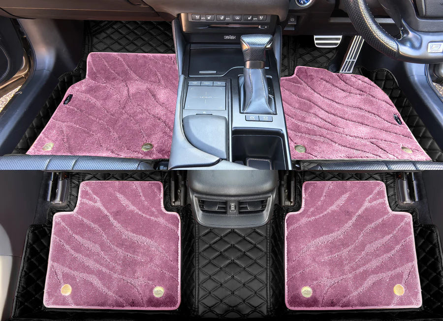 Custom Car Floor Mats Diamond Pattern 5x7CM Full Coverage Dual Layer Galaxy