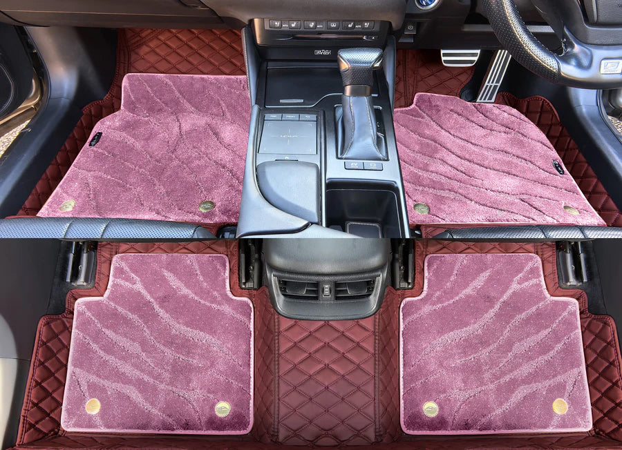 Custom Car Floor Mats Diamond Pattern 5x7CM Full Coverage Dual Layer Galaxy