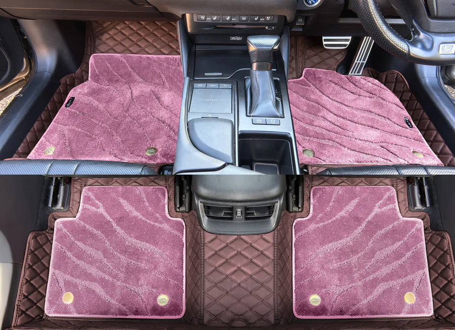 Custom Car Floor Mats Diamond Pattern 5x7CM Full Coverage Dual Layer Galaxy