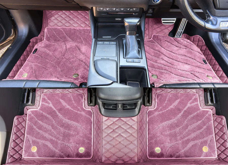 Custom Car Floor Mats Diamond Pattern 5x7CM Full Coverage Dual Layer Galaxy